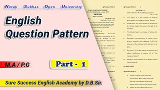 Question Pattern for M.A, Part-1 II NSOU II screenshot 1