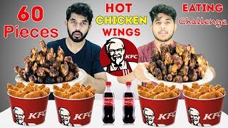 60 Kfc Chicken Hot Wings Challenge Kfc Hot Chicken Wings Challenge Food Challenge Part 2