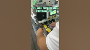Electrical wires flag folded labeling machine with QR code printer semi auto