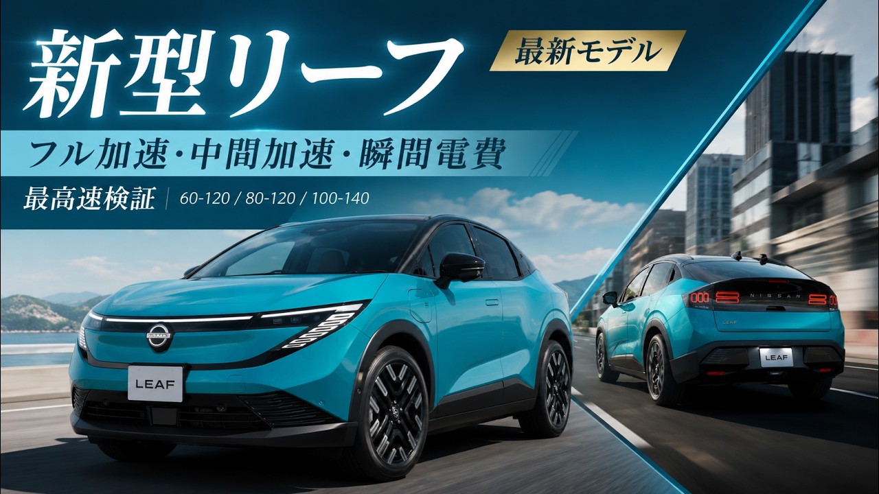 新型リーフ B7 フル加速！最高速検証・中間加速・瞬間電費まで徹底チェック｜3代目　ZE2 LEAF