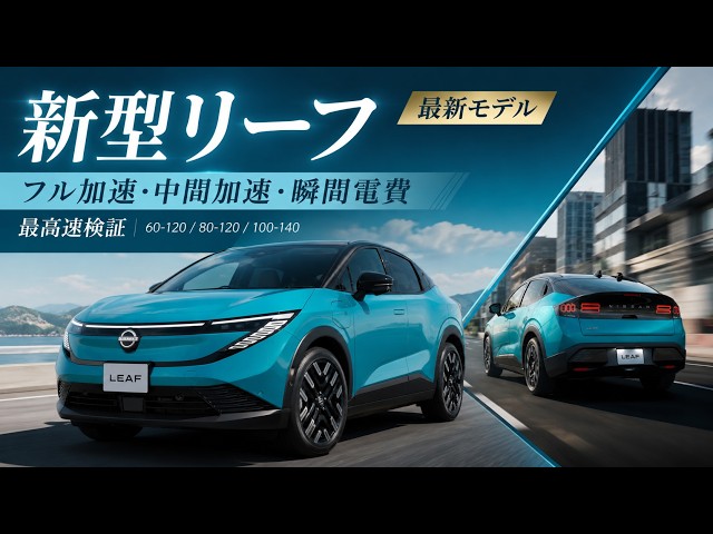 リーフ 新型リーフ B7 フル加速！最高速検証・中間加速・瞬間電費まで徹底