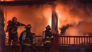 Firefighters battle fire on West 81st Street