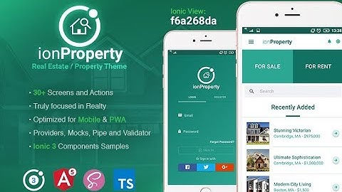 ionProperty - Ionic 3 Real Estate & Properties Theme