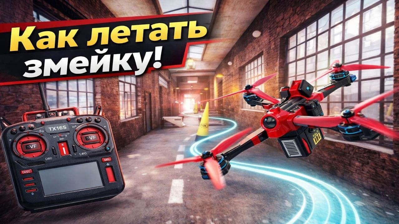 4. Как правильно делать змейку на FPV дроне | Траектория, техника и работа с газом #fpv #гонкидронов