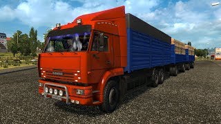 ["truck Kamaz", "Euro Truck Simulator 2", "ETS 2 Kamaz", "ETS2 Mod", "Mods", "tandem", "BDF trailers", "Kamaz mod"]
