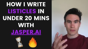 How I use AI to write articles in under 20 minutes (Jasper.ai Tutorial)