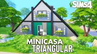 MINICASA TRIANGULAR ️ || Los Sims 4 || Juego Base + Minicasas y Día de Colada || Speed Build