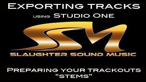 Exporting Tracks As Stems Using Studio One
