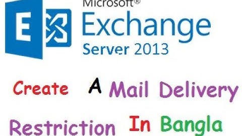 How to apply message delivery restrictions on the user in exchange server 2013