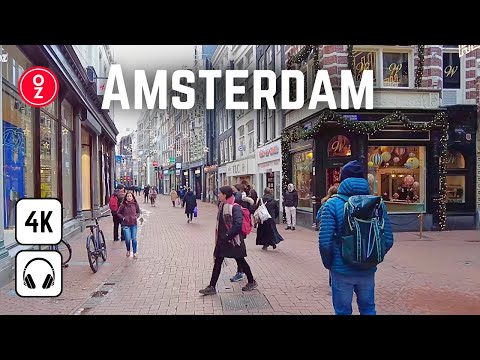 Amsterdam, Netherlands | Walking Tour 4K | Jan 6, 2024