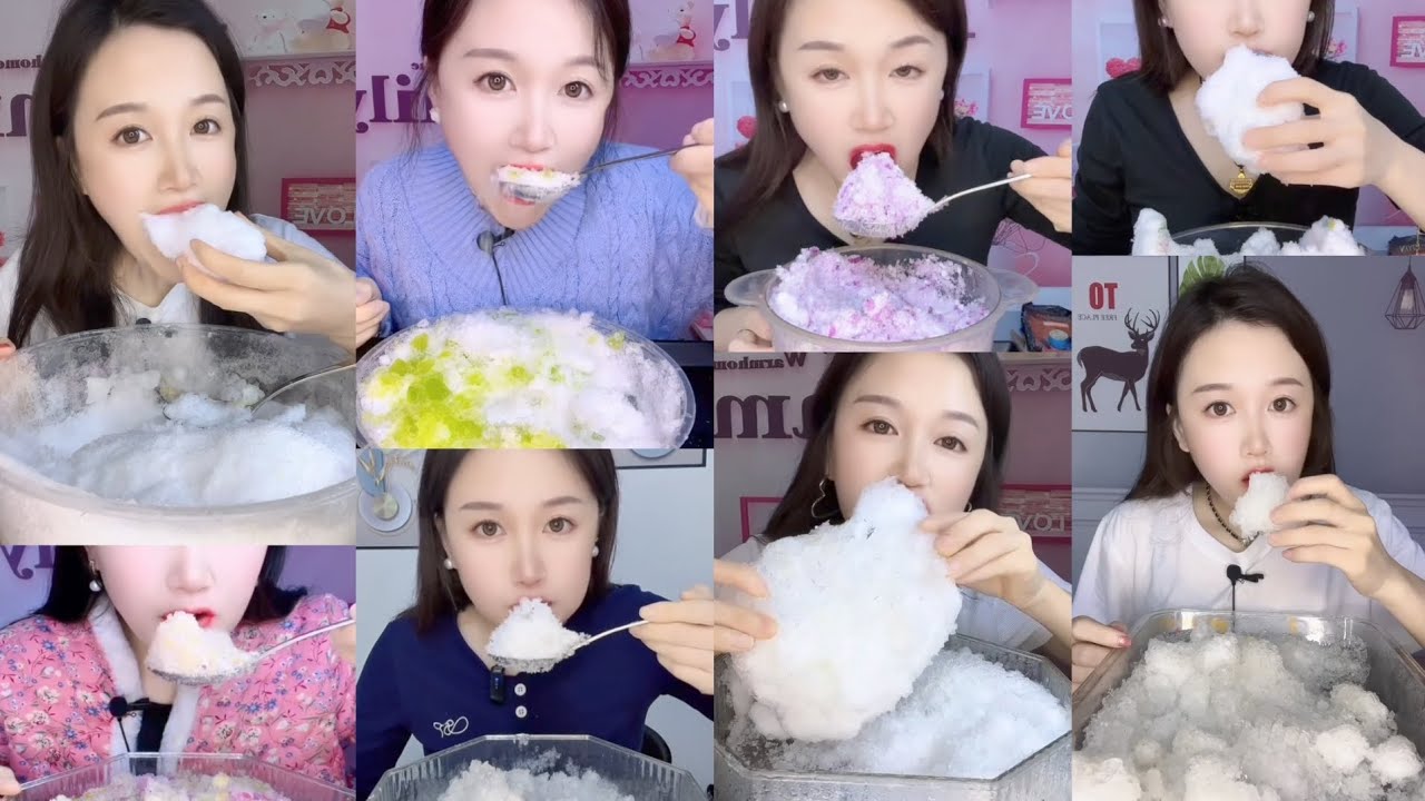 ASMR ICE EATING || ICE COMPILATION || FREZEER FROST 🧊❄