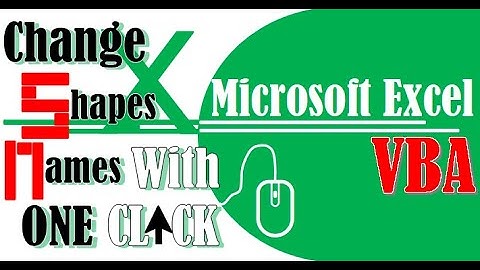 Excel VBA - Rename all shapes in a second