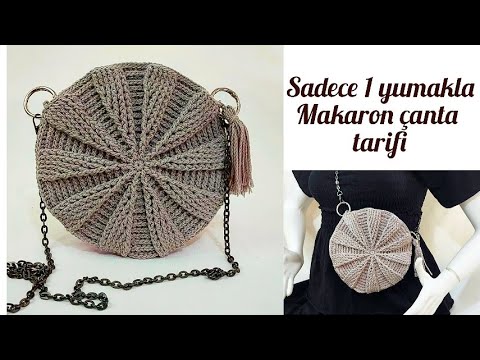 muhteşem 🎉 tığ işi Makaron çanta yapımı ✅️ crochet motif bag | örgü çanta modelleri