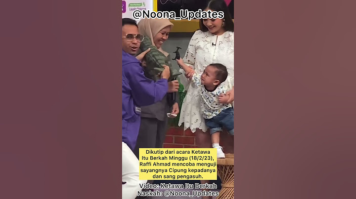 Cipung lebih sayang ke Sus Rini #news #susrini #raffiahmad #nagitaslavina #cipung