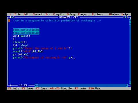 write a program  to  calculate perimeter of  rectangle in c language // c programming language //akt