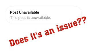 Fix Instagram Post Unavailable//This Post is unavailable now Problem