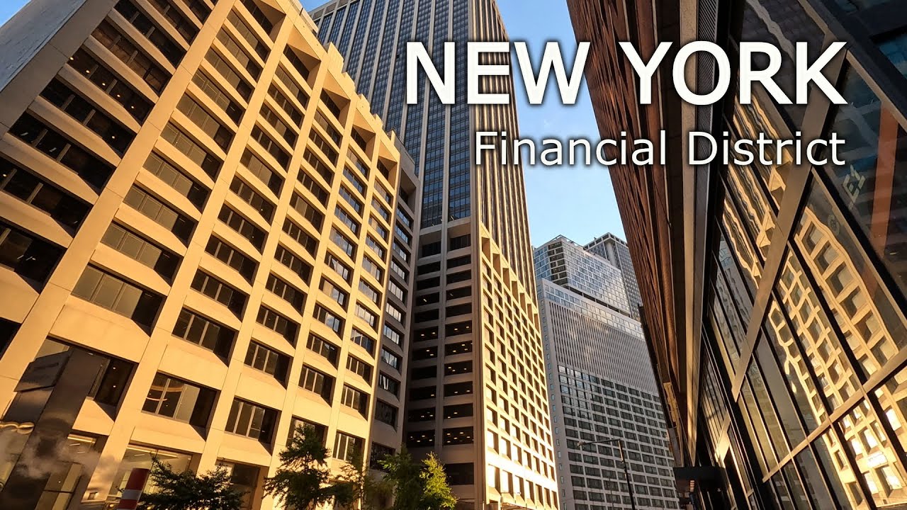 New York - Walking tour Financial District Manhattan NYC 4К 60fps HDR