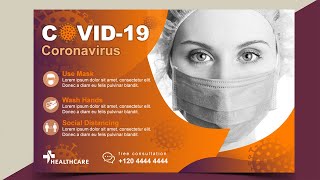 covid poster photoshop coronavirus social banner