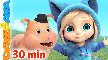 🎨 This Little Piggy – Colors and More Nursery Rhymes & Baby Songs | Looby Loo | Dave and Ava 🎨