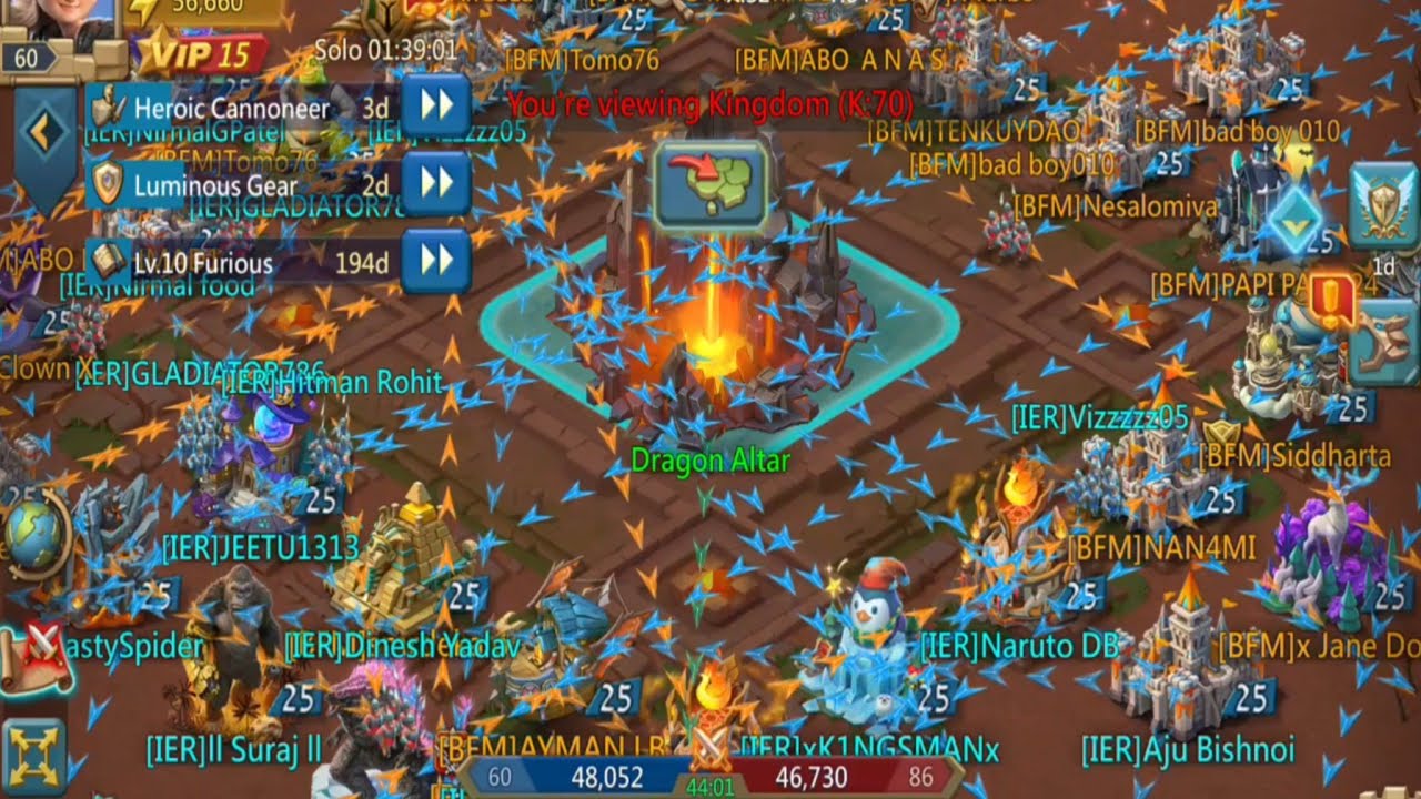 Dragon Arena IER Vs BFM | war between strong guilds | Lords Mobile ...