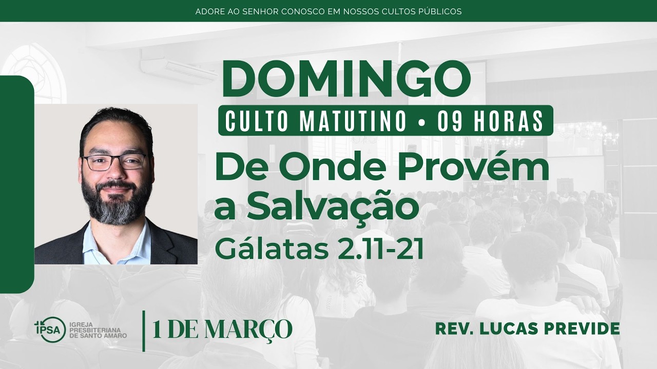 🔴 Culto Matutino | 01/03/2026 (9h) - Rev. Lucas Previde