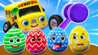 Wheels on the Bus go to FARM | Go Round and Round | Nursery Rhymes & Kids Songs - Baby Car Songs TV