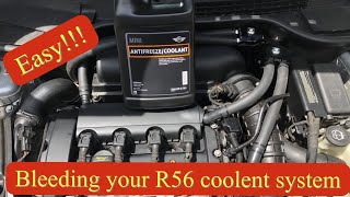 How to bleed the coolant system on a Mini Cooper S R56 with an N14 engine