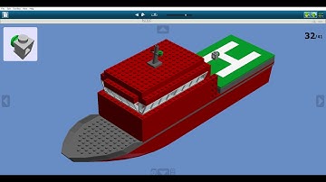 building a fire boat in Lego digital designer