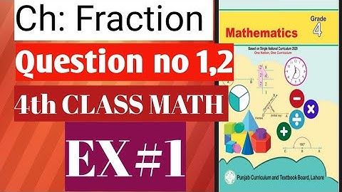 Class 4th Math Unit 3, Fraction, Exercise 1|Q:no1,2 |Chapter 3, Mathskills808