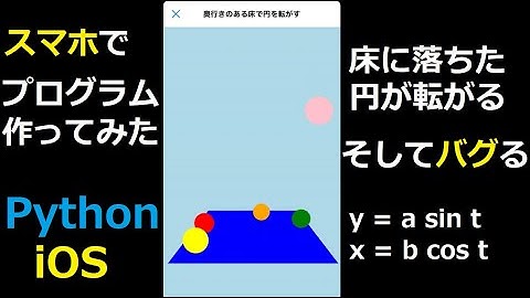 【Python】床に落とした円が転がるプログラムを作ったらバグっていた