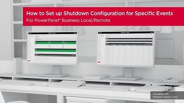 CyberPower PowerPanel® Business Local/Remote - Shutdown Configuration for Specific Events