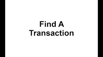 Merchant Direct Version 2 - Find A Transaction