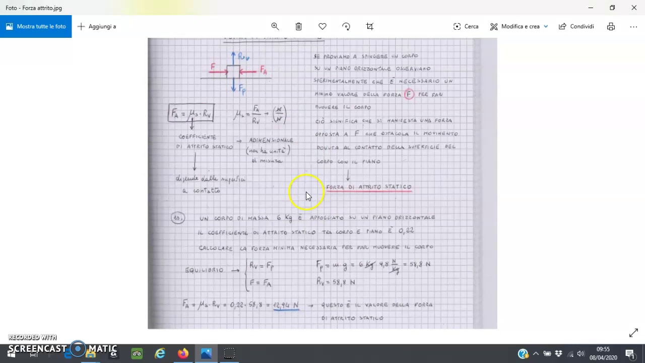 Forza Di Attrito Esercizi Svolti Pdf