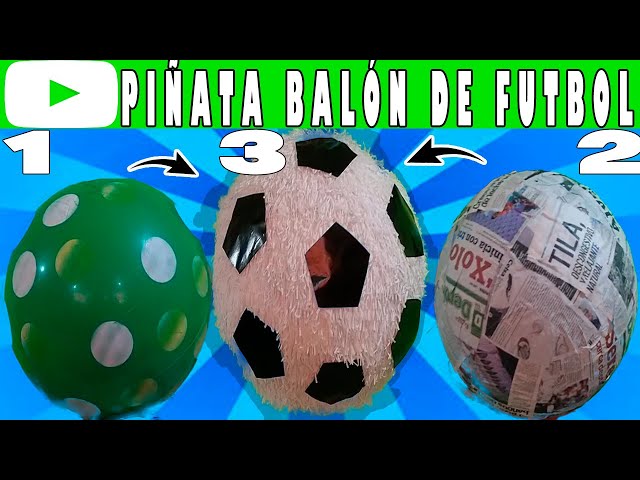 DIY Piñata Balón de Fútbol - Real Madrid #piñatas #piñatabalon  #piñatafutbol 