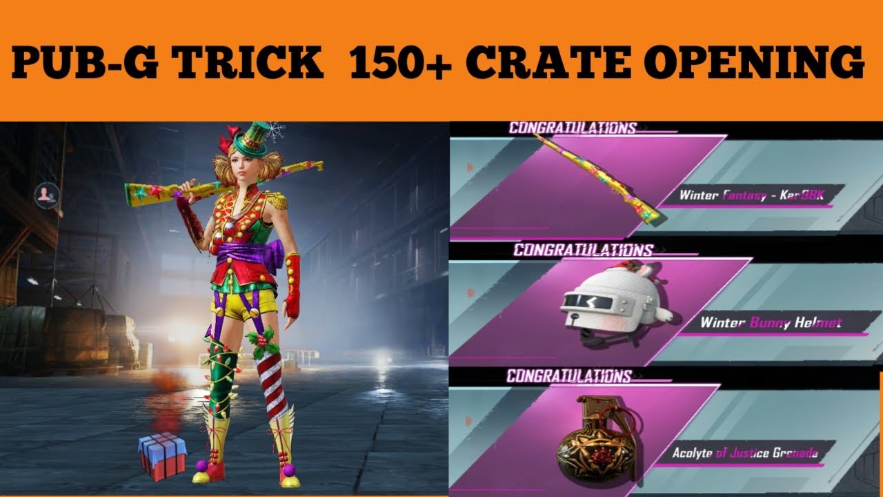 PUB-G Trick 150+ Crate Opening - Pubg New Trick Crate Opening | Pubg New Skin Crate Opening | BGMI