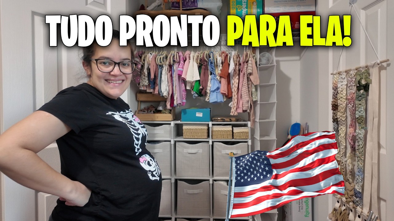 PREPARANDO O CLOSET: 32 semanas de gravidez e o enxoval nos EUA 🎀🇺🇸