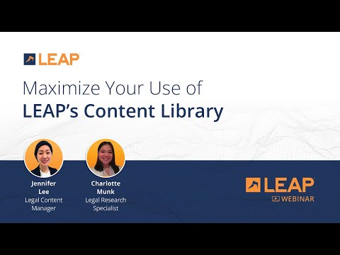 LEAP Webinar: Maximize