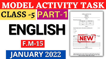Class 5 English Model Activity Task January 2022 Model Activity Task Class 5 English January Part 1