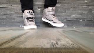 Adidas grey on feet -