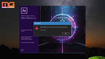 after effect error could not convert Unicode characters