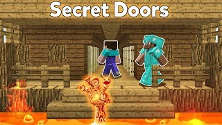 ❤️ MINECRAFT NOOB VS PRO - SECRET DOORS WITH SURPRISE ANIMATION BATTLE ❤️