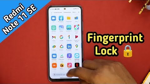 Redmi Note 11 se fingerprint lock setting, how to set fingerprint in Redmi Note 11 se fingerprint in