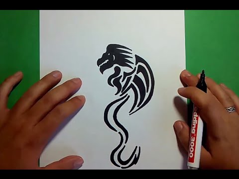 como dibujar un dragon tribal paso a paso how to draw a como dibujar un dragon tribal paso a paso how to draw a