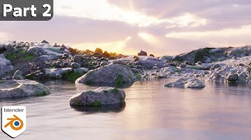 Rocky River Realistic Nature Animation - Part 2 (Blender Tutorial)