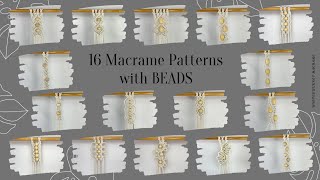 16 Macrame Patterns with BEADS / Macrame Pattern Ideas / Beaded Macrame Tutorials
