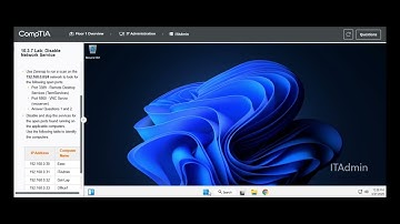 Testout | Network + | 10.3.7 Lab: Disable Network Service