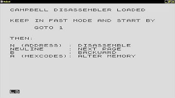 Disassembler 19xx Campbell Systems a2 SINCLAIR ZX80 ZX 80 ZX81 ZX 81 Science of Cambridge Ltd