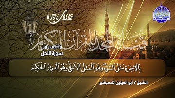 من سورة 'النحل ' تحبيير يصل الي اعماق النفوس بصوت  الشيخ  ابو العينين شعيشع