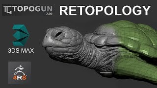 Retopology Carey Turtle using Zbrush 4R8 / 3ds Max / TopoGun2  - Part 02