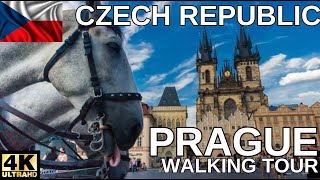 Prague, Czech Republic 4K - 2024 Walking tour of the incredible capital - With subtitles